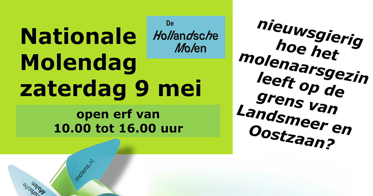 Nationale Molendag – Zaterdag 9 mei 🌾